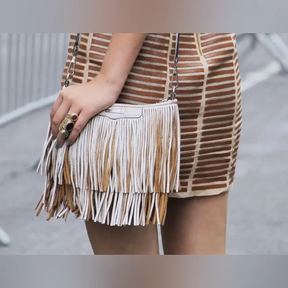 Rebecca Minkoff Leather Fringe Crossbody Bag
